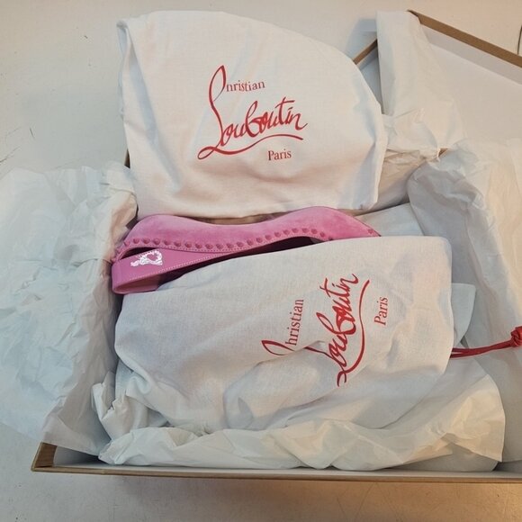 Christian Louboutin Duvette Spikes 85 Cutout Leather Heeled Pumps - Picture 7 of 8